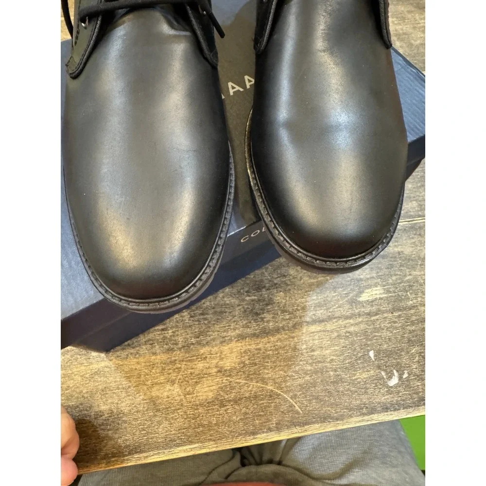 Cole Haan Men's Midland Lug Chukka Boot Black Gray Size 12 Leather